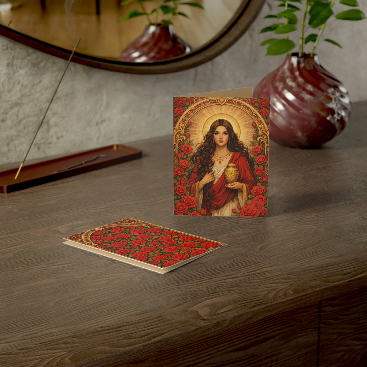 Mary Magdalene Greeting Card — Sisterhood of the Rose Artwork (Pack of 1/10/30/50)