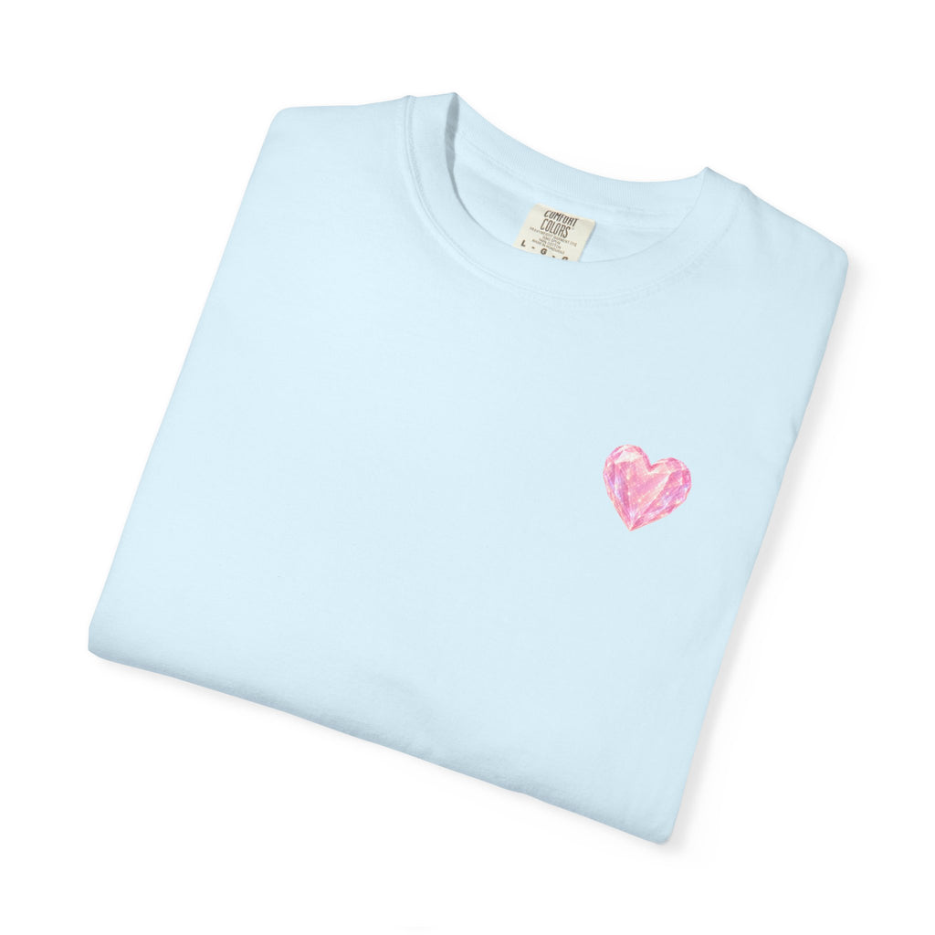 Pink Crystalline Diamond Heart T-Shirt — Crystal Heart Tee