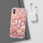 iPhone Case Lemurian Rose Crystal Garden — Sparkling Pastel Floral iPhone Cover