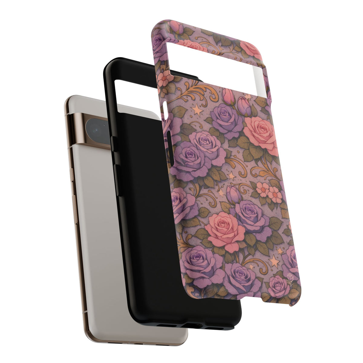 Google Pixel Tough Phone Case — The Sisterhood of the Rose — Master Portia's Rose Garden Vintage Drop-Proof Phone Cover