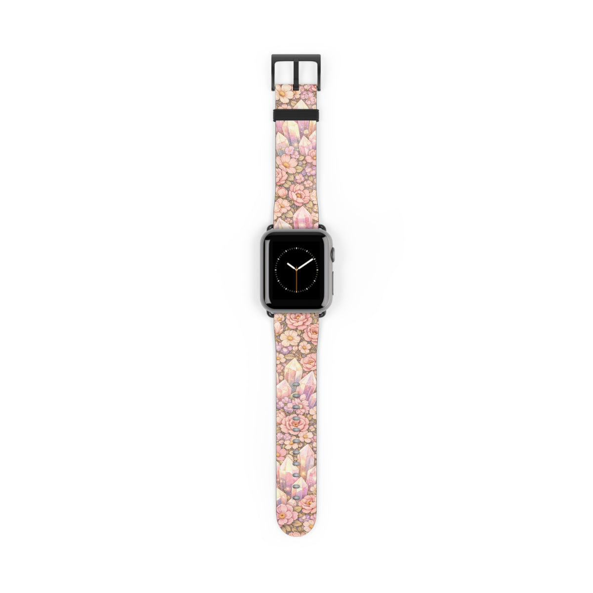 Floral Crystal Garden Watch Band — Pastel Angelical Pattern Apple Watch Strap