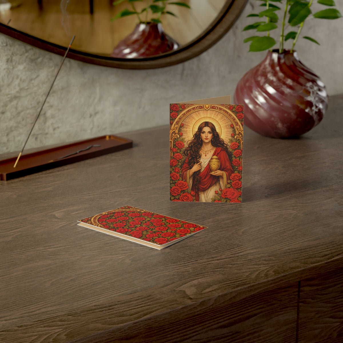 Mary Magdalene Greeting Card — Sisterhood of the Rose Artwork (Pack of 1/10/30/50)