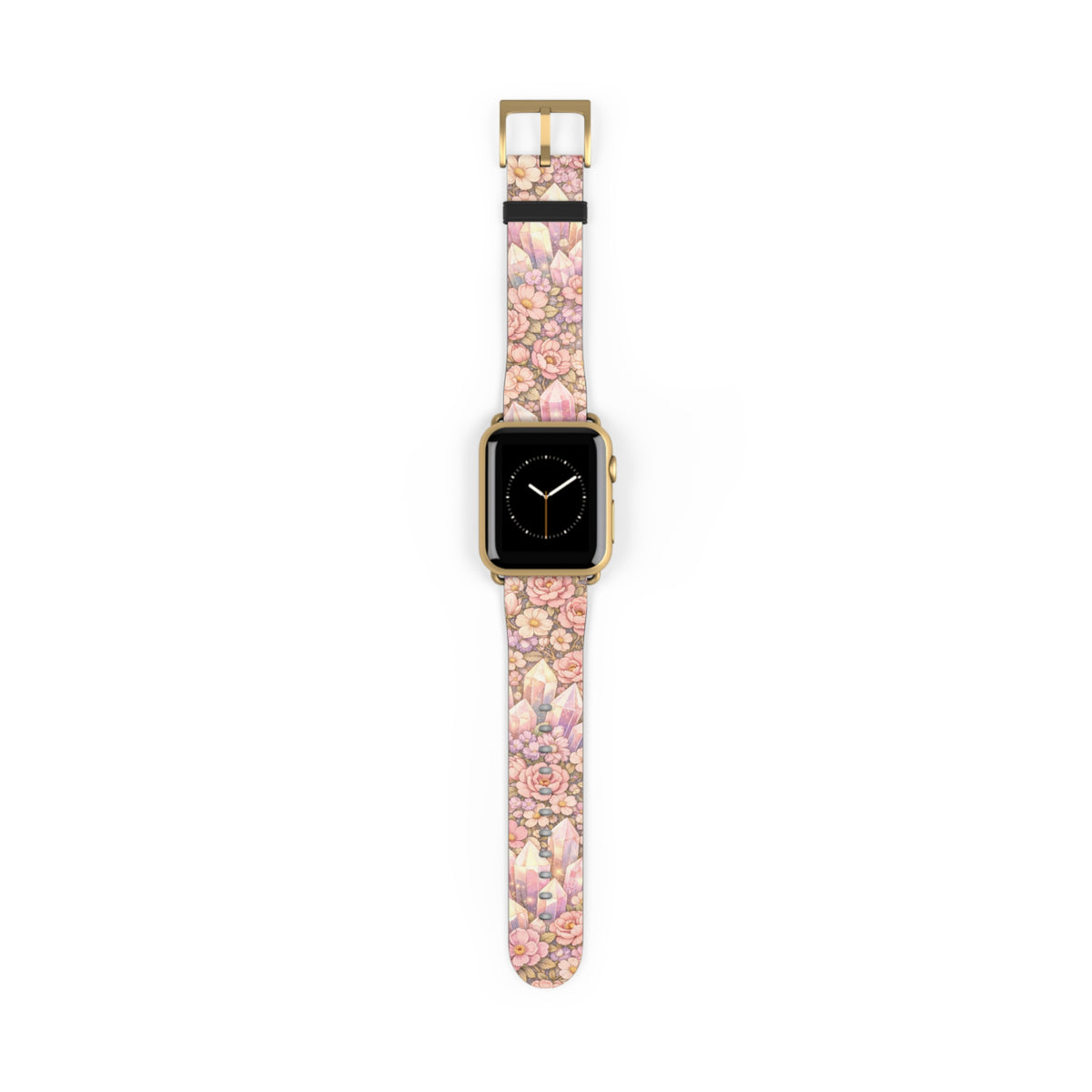 Floral Crystal Garden Watch Band — Pastel Angelical Pattern Apple Watch Strap
