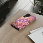 Samsung Galaxy Crystal Garden Phone Case — Pink Floral Crystal Phone Cover