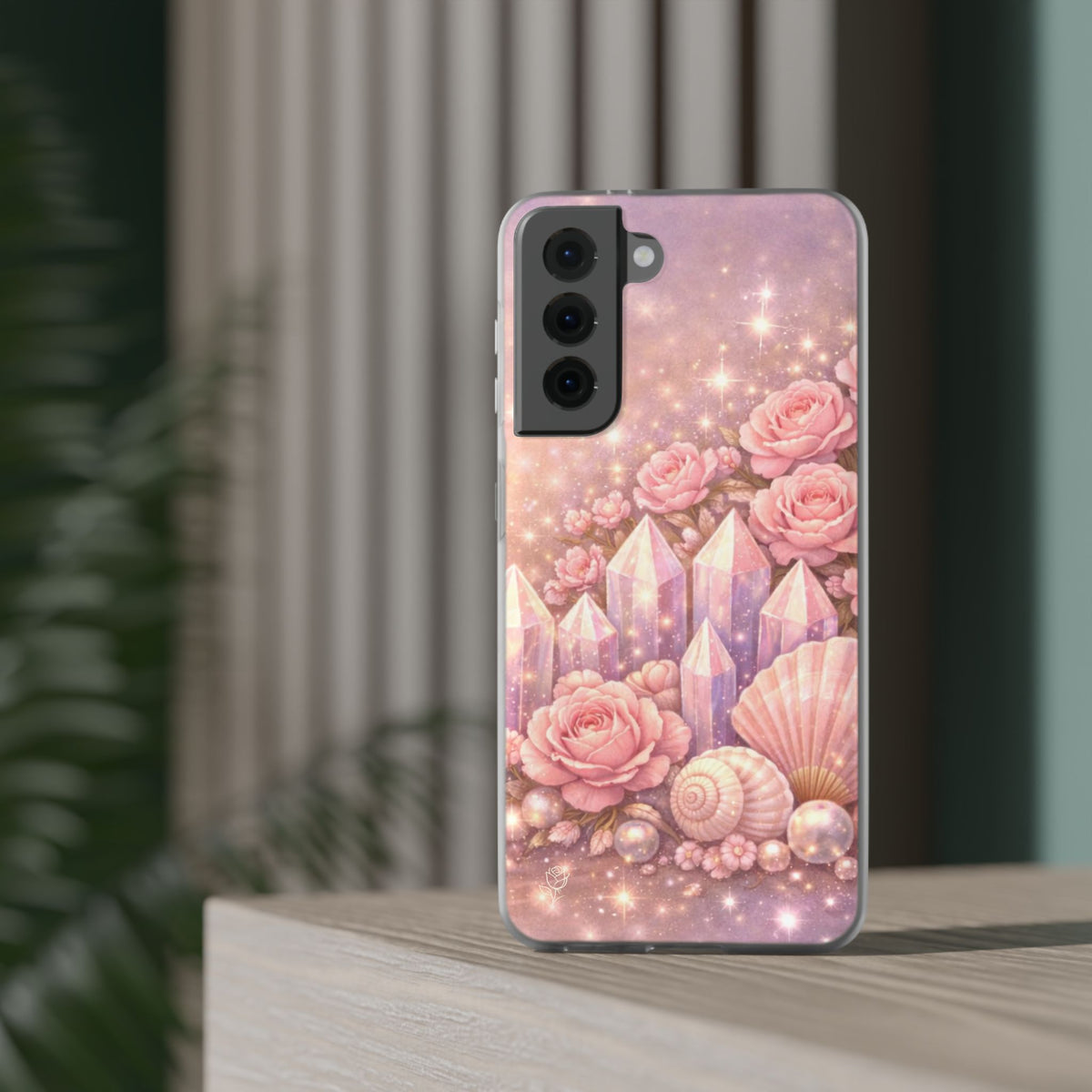 Samsung Galaxy Phone Case — Lemurian Rose Crystal Garden Flexi Case