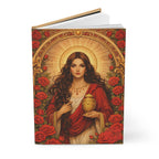 Mary Magdalene Rose Portrait Hardcover Journal (Lined Pages) — Floral Devotional Notebook