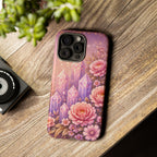 Lilac Quartz Garden Phone Case — Pink Floral Gemstone iPhone Cover