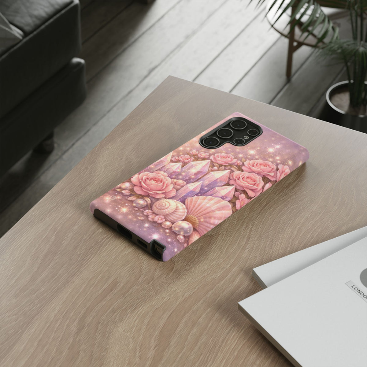 Samsung Galaxy Phone Case — Lemurian Rose Crystal Garden Tough Case