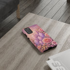 Samsung Galaxy Crystal Garden Phone Case — Pink Floral Crystal Phone Cover