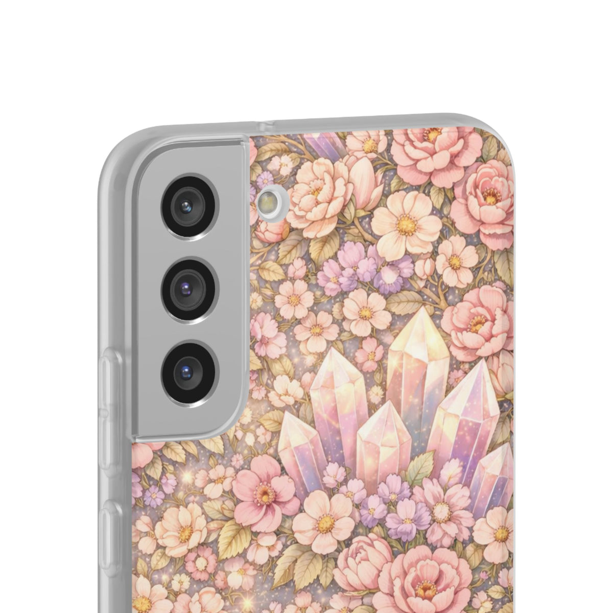 Samsung Galaxy Phone Case — Angelic Crystal Garden Clear Flexi Case