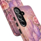 Samsung Galaxy Crystal Garden Phone Case — Pink Floral Crystal Phone Cover