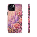 Lilac Quartz Garden Phone Case — Pink Floral Gemstone iPhone Cover
