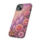 Lilac Quartz Garden Phone Case — Pink Floral Gemstone iPhone Cover