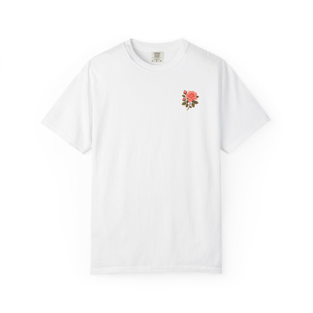 The Sisterhood of the Rose T-Shirt — Master Nada's Vintage Floral Chest & Back Print