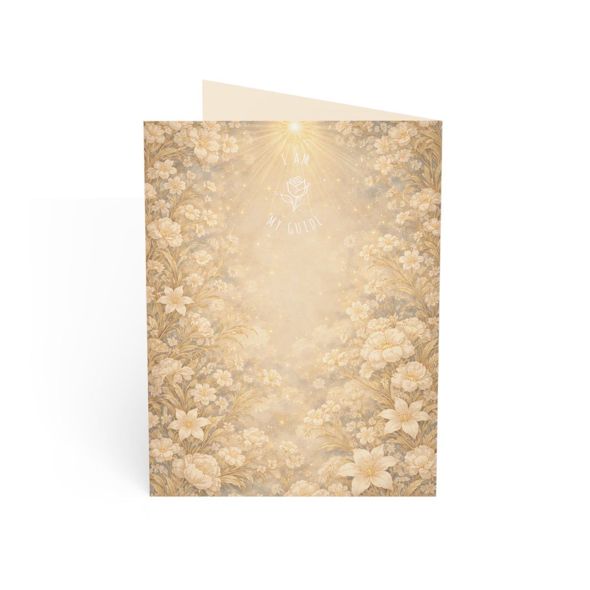 Birthday Angel Sitael Greeting Cards — Ethereal Angel Floral Blank Note Cards (Single or Pack of 10/30/50)