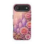 Lilac Quartz Garden Phone Case — Pink Floral Gemstone iPhone Cover