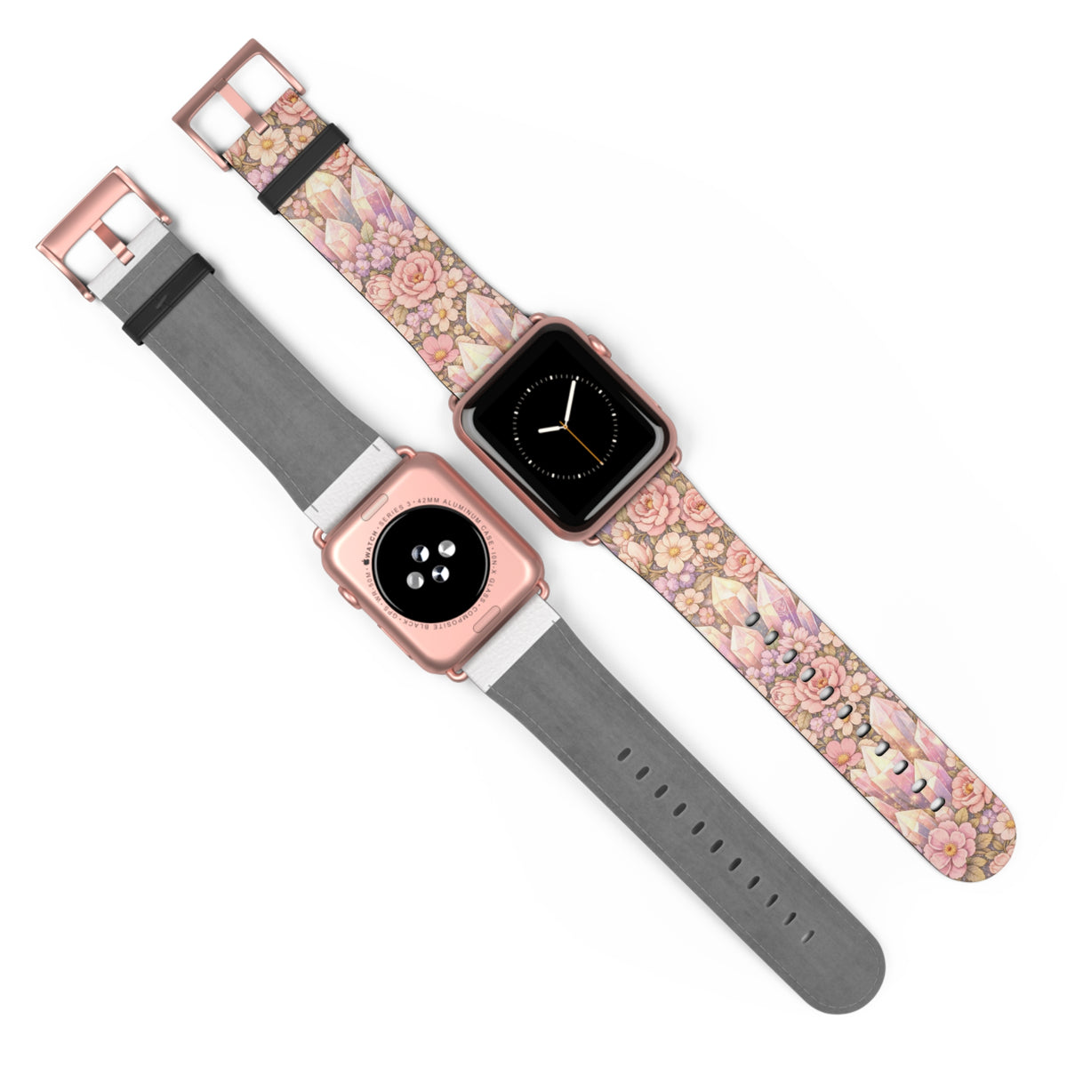 Floral Crystal Garden Watch Band — Pastel Angelical Pattern Apple Watch Strap