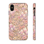 iPhone Case — Angelic Crystal Garden Phone Case — Pink Floral Quartz Protective Cover
