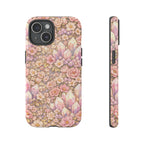 iPhone Case — Angelic Crystal Garden Phone Case — Pink Floral Quartz Protective Cover