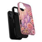 Lilac Quartz Garden Phone Case — Pink Floral Gemstone iPhone Cover