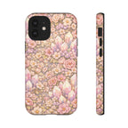 iPhone Case — Angelic Crystal Garden Phone Case — Pink Floral Quartz Protective Cover