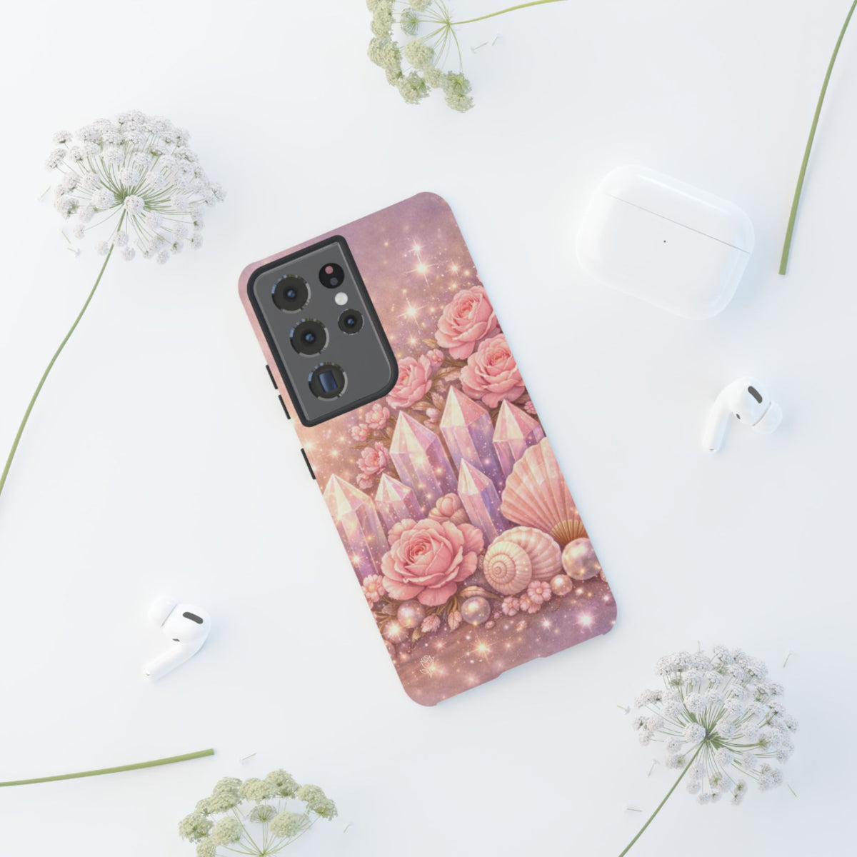 Samsung Galaxy Phone Case — Lemurian Rose Crystal Garden Tough Case
