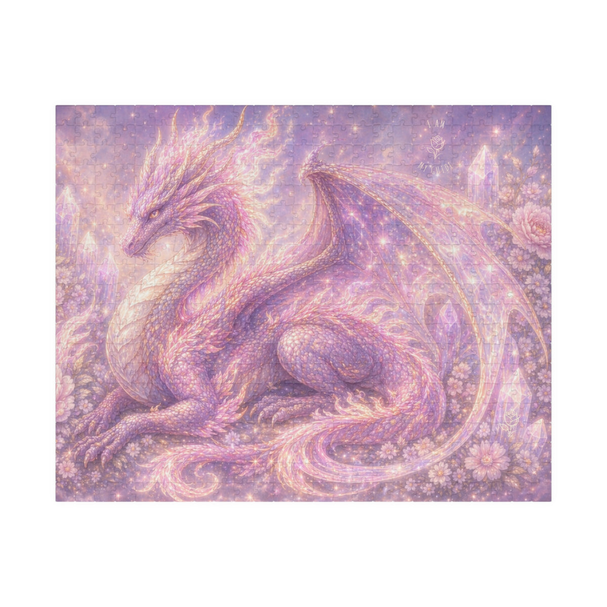 Lilac Fire Dragon Jigsaw Puzzle — Celestial Dragon 110/252/520-Piece