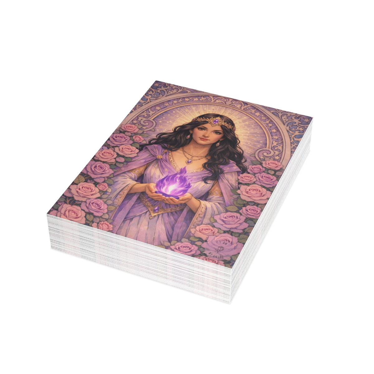 Master Portia Greeting Card — Violet Flame Greeting Card (Blank Inside)