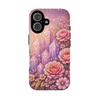 Lilac Quartz Garden Phone Case — Pink Floral Gemstone iPhone Cover