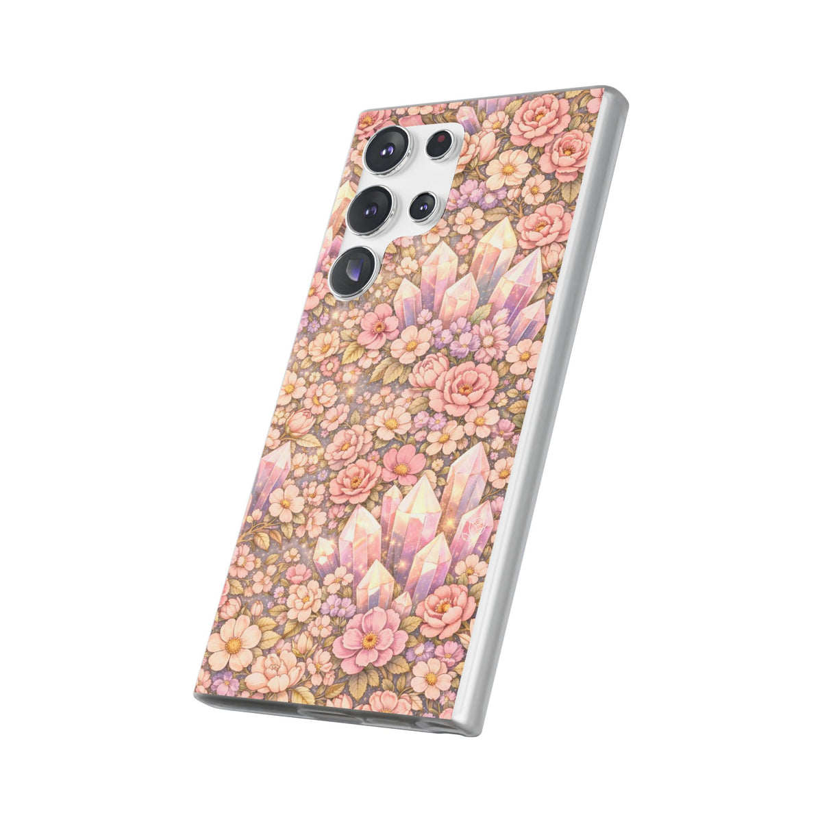 Samsung Galaxy Phone Case — Angelic Crystal Garden Clear Flexi Case
