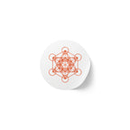 Copper Metatron's Cube Round Sticker Rolls — Sacred Geometry Labels (Pack)
