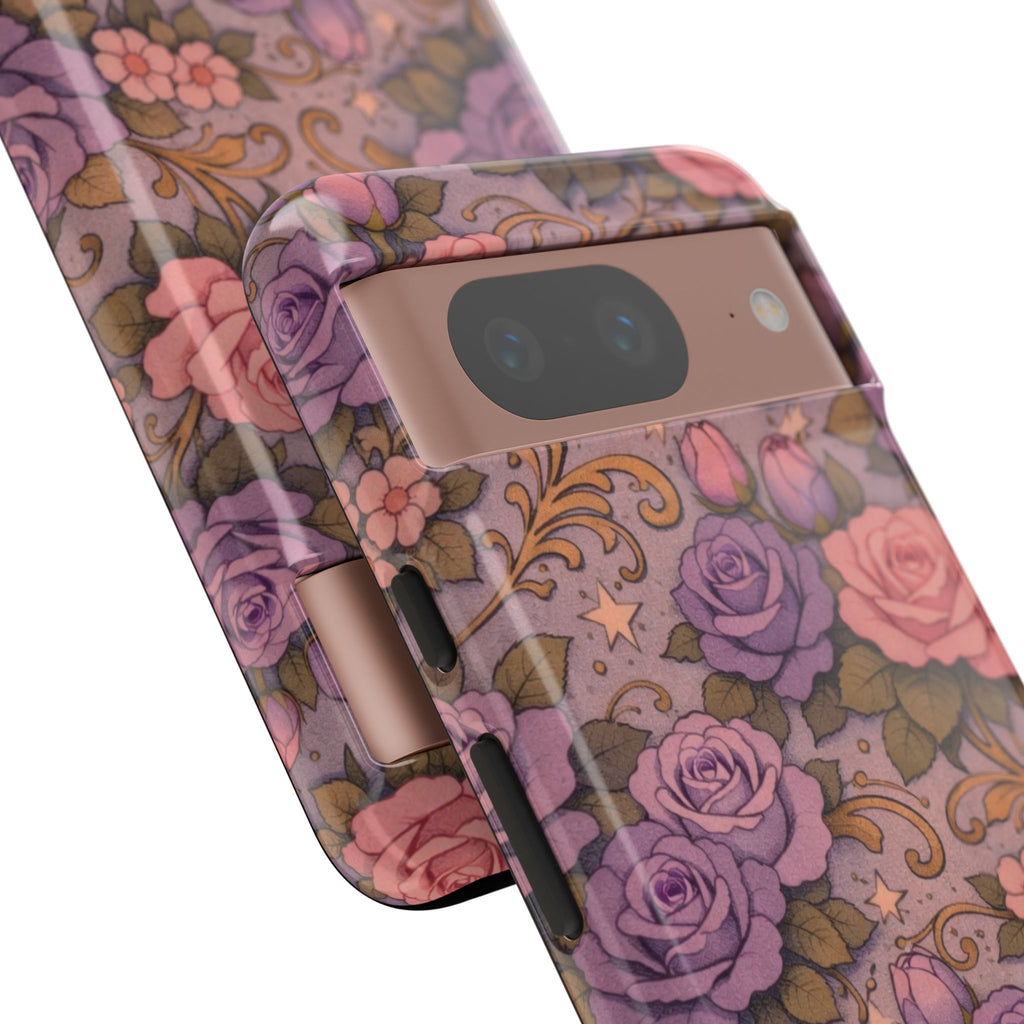 Google Pixel Tough Phone Case — The Sisterhood of the Rose — Master Portia's Rose Garden Vintage Drop-Proof Phone Cover
