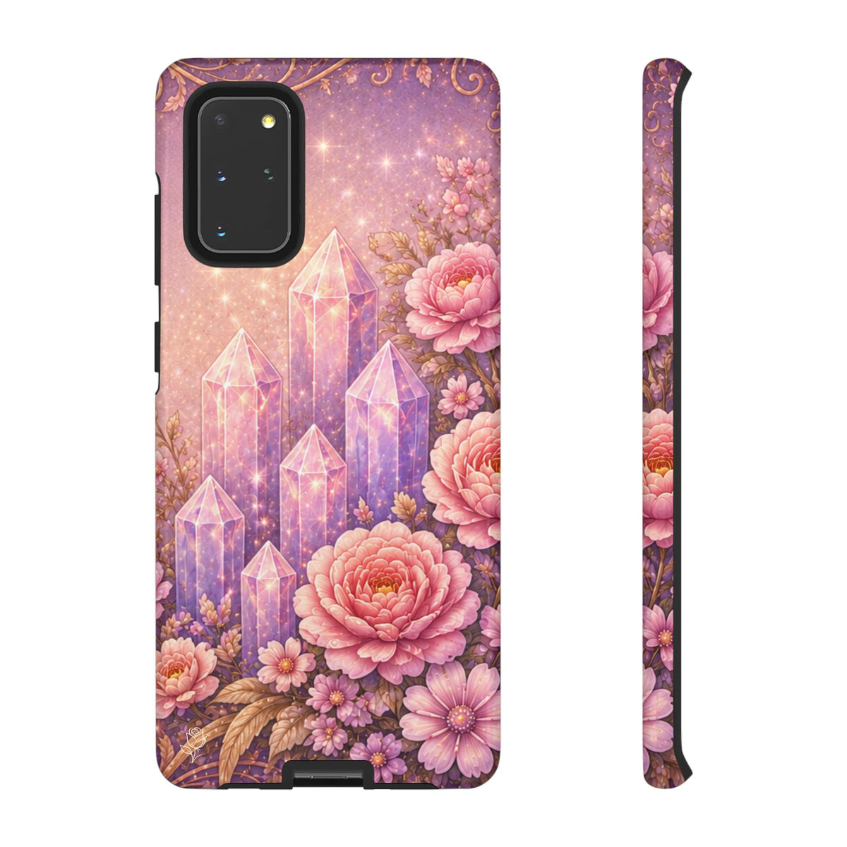 Samsung Galaxy Crystal Garden Phone Case — Pink Floral Crystal Phone Cover