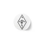 Black The Yoshua Radionic Symbol - Round Sticker Roll