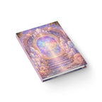 Lemurian Crystal Portal Journal — Blank (Unlined) Pages — Pastel Crystal Stairway Guided Notebook