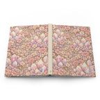 Angelic Crystal Floral Hardcover Journal (Lined Pages) — Pastel Floral & Gemstone Notebook for Gratitude, Journaling, & Gifts