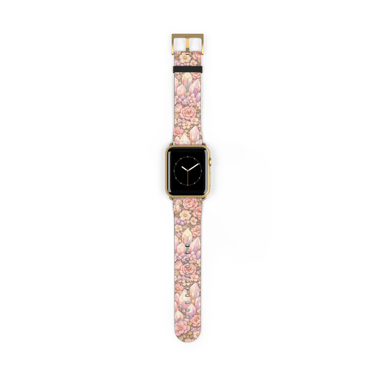 Floral Crystal Garden Watch Band — Pastel Angelical Pattern Apple Watch Strap
