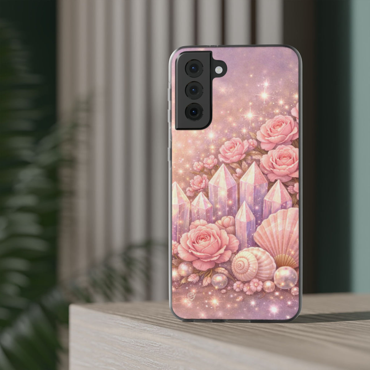 Samsung Galaxy Phone Case — Lemurian Rose Crystal Garden Flexi Case