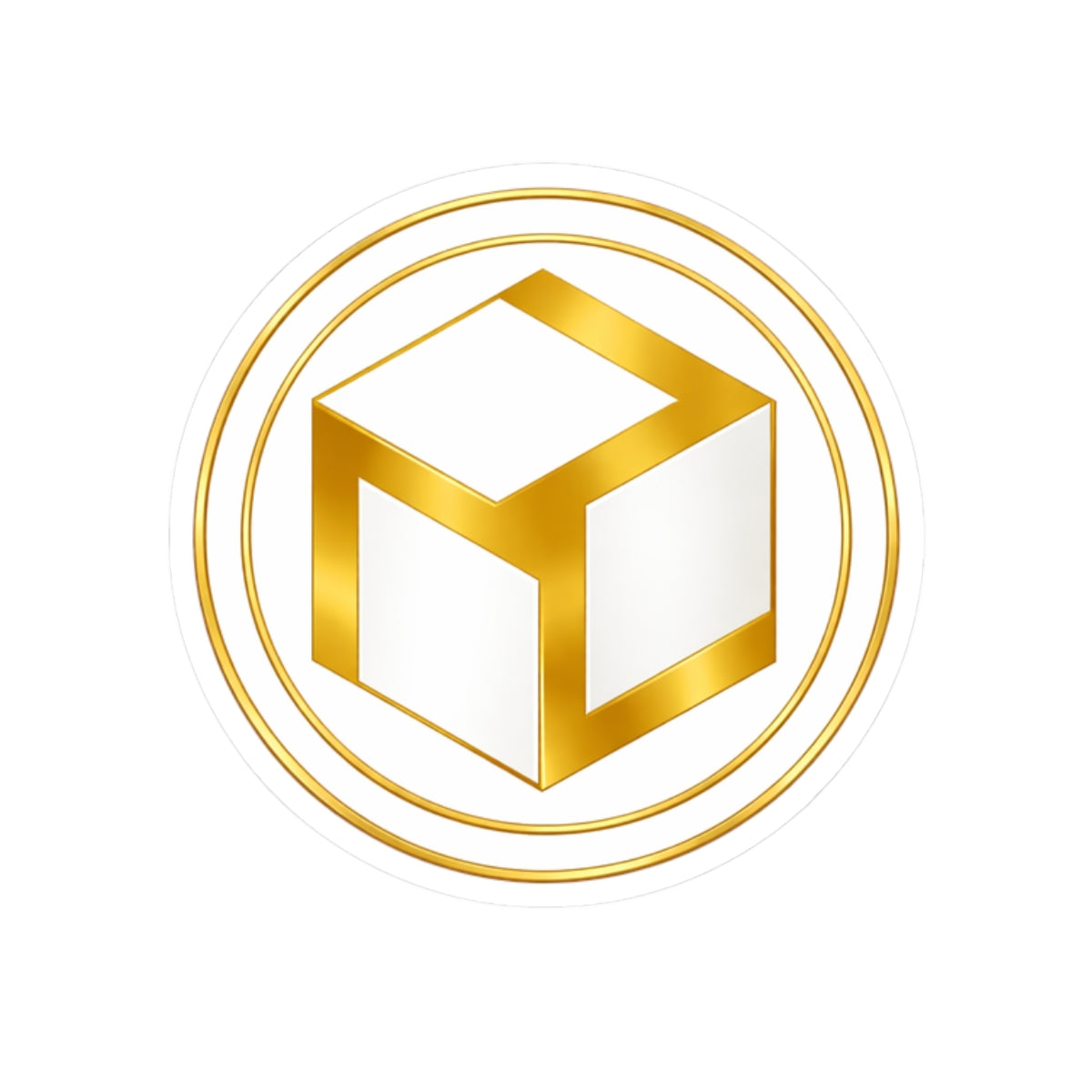 Gold Antahkarana Kiss-Cut Sticker — Reiki Symbol