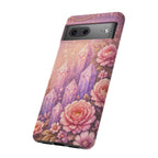 Google Pixel Lilac Quartz Garden Phone Case — Pink Floral Crystal Phone Cover