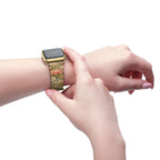 Bodhisattva Kuan Yin's Lotus Garden iWatch Band — Kwan Yin (Chenrezig) Vintage Lotus Pattern Strap for Apple Watch