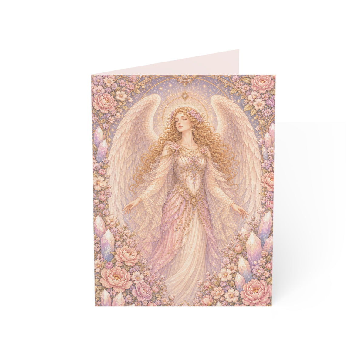 Archangel Glory (Archeia Shekinah) Greeting Card — Feminine Presence of Metatron Sympathy & Encouragement Note (1/10/30/50 pcs)