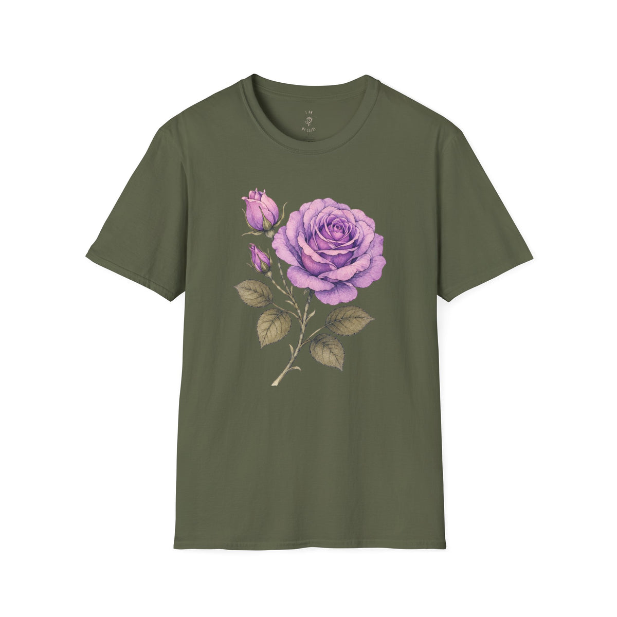 Vintage Purple Rose Floral T-Shirt — Master Portia's Rose Tee — The Sisterhood of The Rose