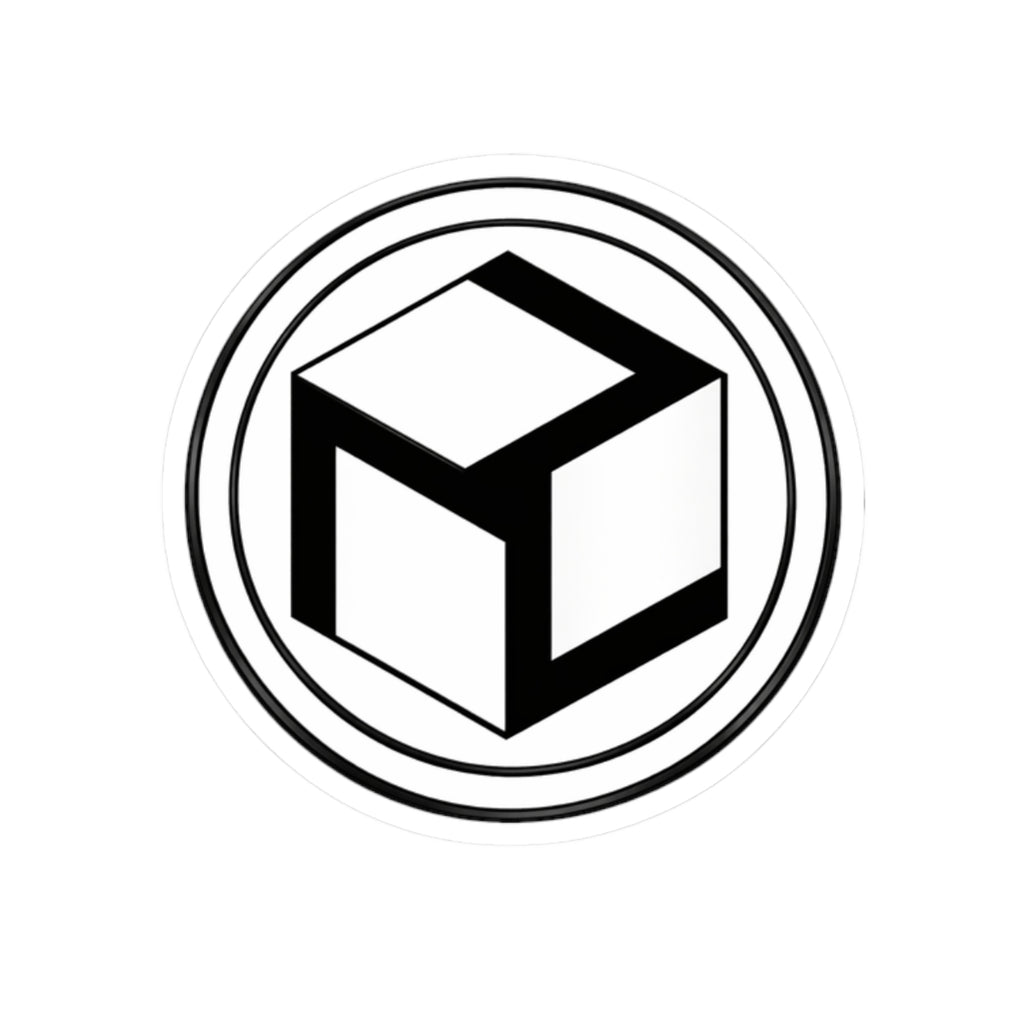 Black Antahkarana Kiss-Cut Sticker — Reiki Symbol