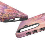 Samsung Galaxy Crystal Garden Phone Case — Pink Floral Crystal Phone Cover