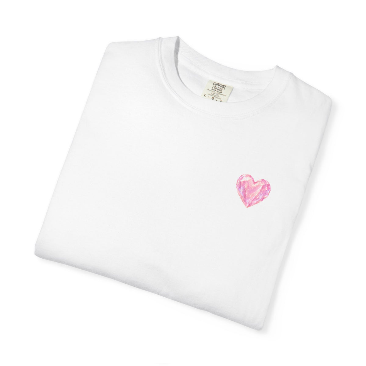 Pink Crystalline Diamond Heart T-Shirt — Crystal Heart Tee