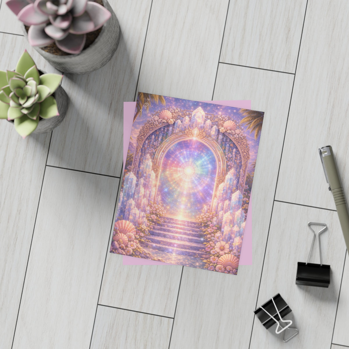 Lemurian Crystal Portal Postcard Bundles (envelopes included)