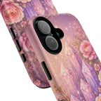 Lilac Quartz Garden Phone Case — Pink Floral Gemstone iPhone Cover