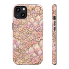 iPhone Case — Angelic Crystal Garden Phone Case — Pink Floral Quartz Protective Cover