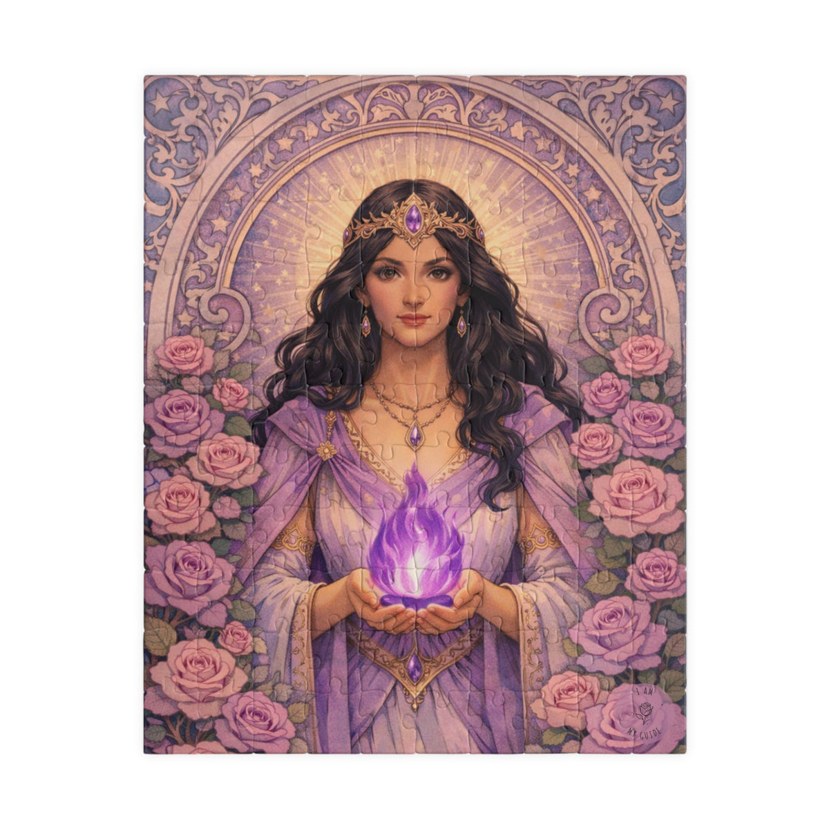 Master Portia Mystic Rose Violet Flame Puzzle — 110–520 Piece Spiritual Jigsaw